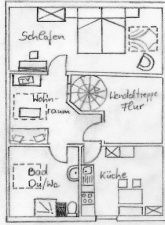 Skizze Fewo Sonnenblume Skizze Fewo Sonnenblume