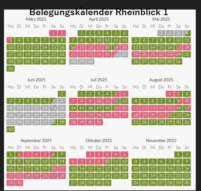 Belegungskalender Rheinblick 1